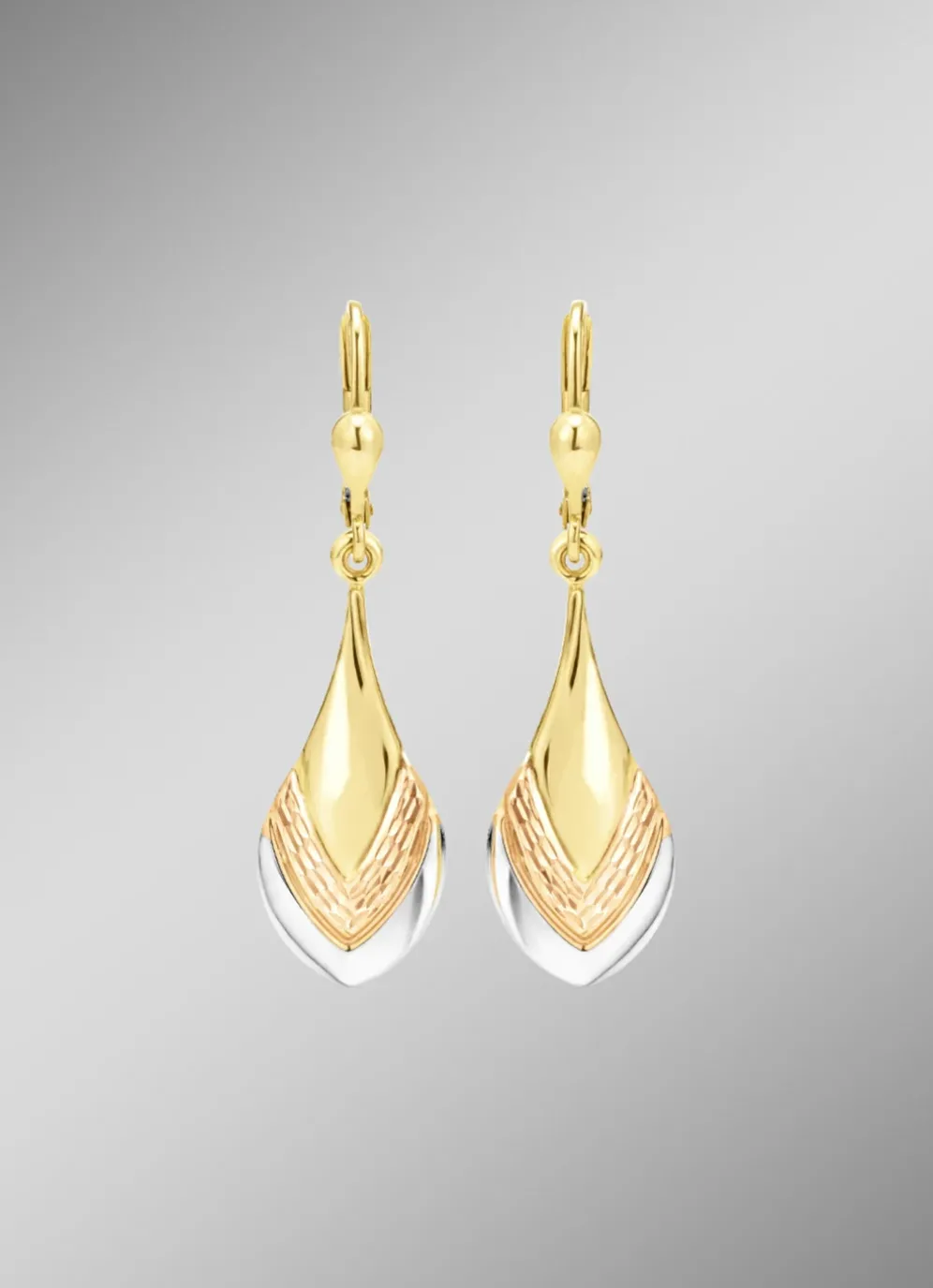 Bezaubernde Ohrringe in Tricolor