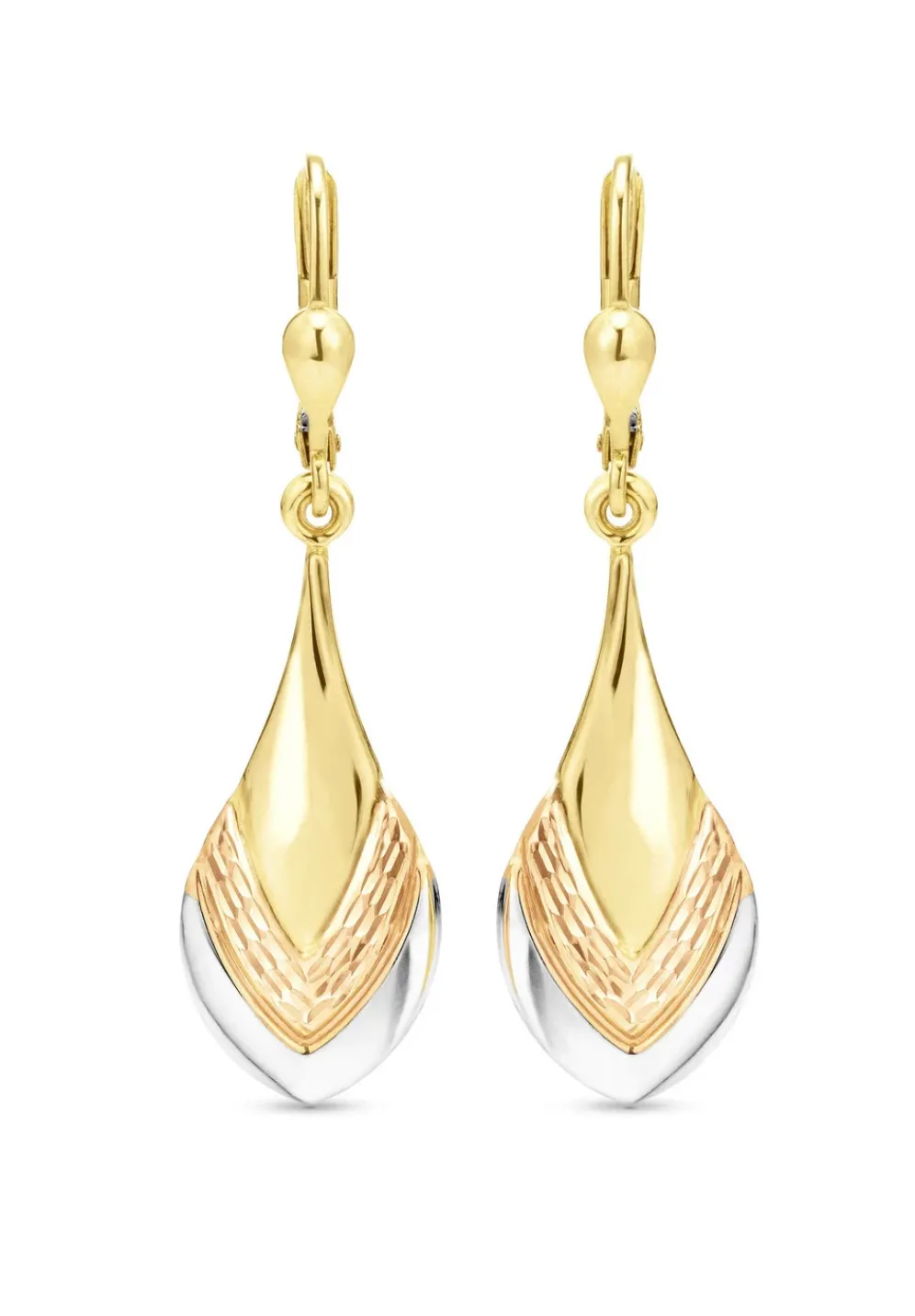 Bezaubernde Ohrringe in Tricolor