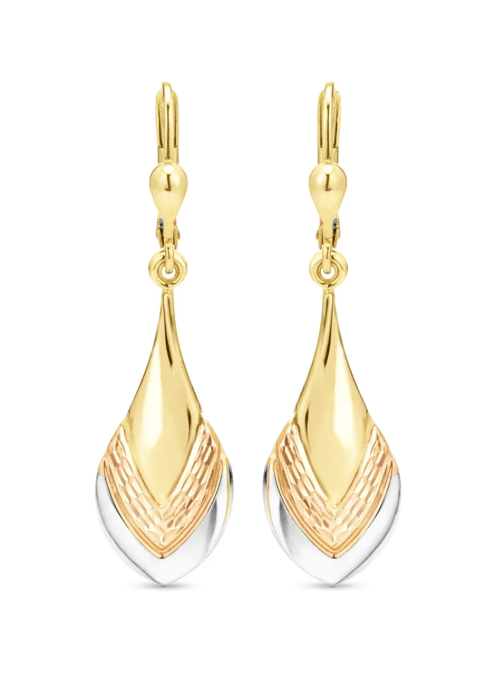 Bezaubernde Ohrringe in Tricolor