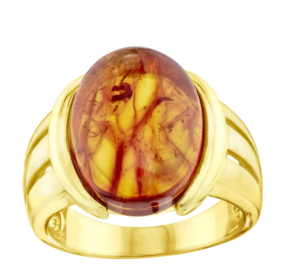 Bezaubernder Damenring mit Bernstein