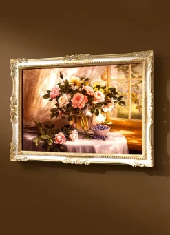 Bild mit Rosenstrauß