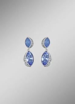 Blauer Glanz – Strahlende Ohrstecker mit Swarovski-Kristalle
