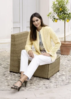 Blazer aus Veloursleder-Imitat