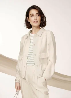 Blazer in Leinen-Optik