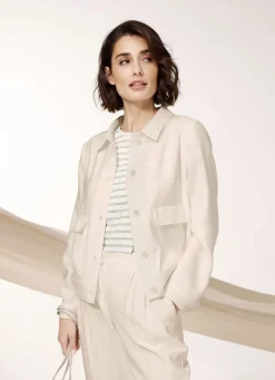 Blazer in Leinen-Optik