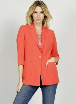 Blazer mit geschlitztem 3/4 Arm