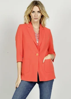 Blazer mit geschlitztem 3/4 Arm