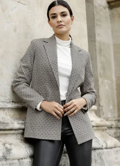 Blazer mit grafischem Dessin