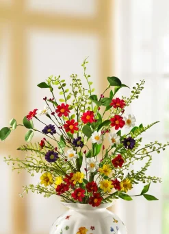 Blütenstrauß aus Kunst und Textilmaterial, 2er-Set