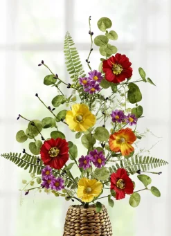 Blütenzweig aus Kunst- und Textilmaterial