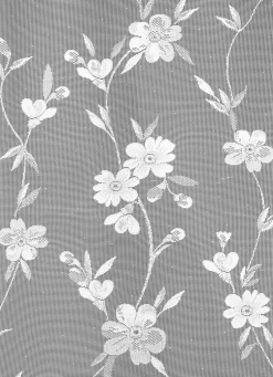 Blumenfenster-Store Blumenranke mit Universalschienenband