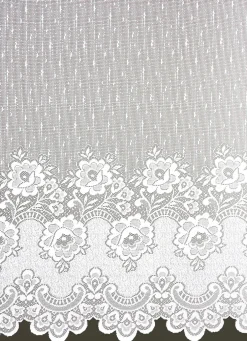 Blumenfenster-Store, gerader Abschluss