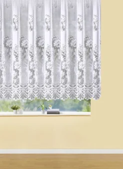 Blumenfenster-Store mit Automatikfaltenband