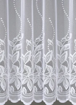 Blumenfenster-Store mit gebogtem Abschluss