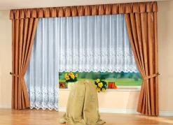 Blumenfenster-Store mit Universalschienenband