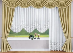 Blumenfenster-Store mit Universalschienenband