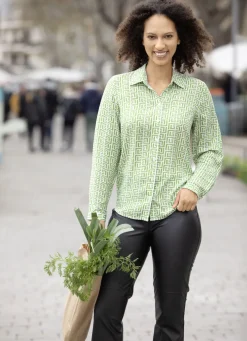 Bluse mit Hemdkragen