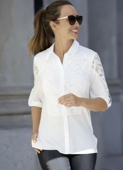 Bluse mit Hemdkragen