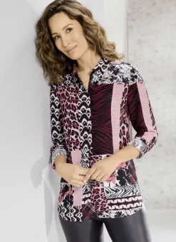 Bluse mit Inkjet-Druck