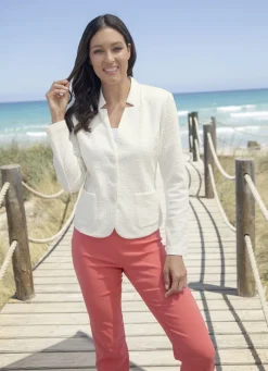 Blusenblazer mit Schulterpolstern