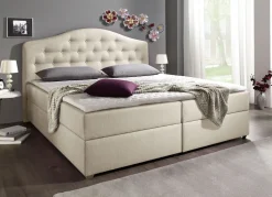 Boxspringbett mit Bettkasten und Topper