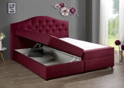 Boxspringbett mit Bettkasten und Topper
