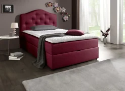 Boxspringbett mit Bettkasten und Topper