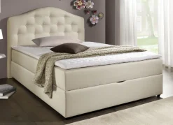 Boxspringbett mit Bettkasten und Topper