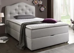 Boxspringbett mit Bettkasten und Topper