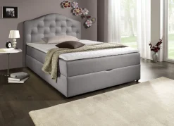 Boxspringbett mit Bettkasten und Topper