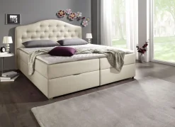Boxspringbett mit Bettkasten und Topper