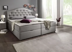 Boxspringbett mit Bettkasten und Topper