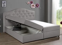 Boxspringbett mit Bettkasten und Topper