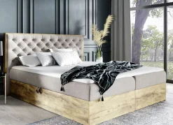 Boxspringbett mit Bettkasten und Topper