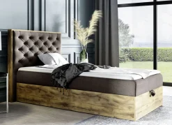 Boxspringbett mit Bettkasten und Topper