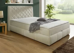 Boxspringbett mit Bettkasten und Topper