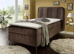 Boxspringbett mit Bettkasten und Topper