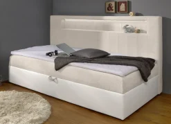 Boxspringbett mit integrierter LED-Beleuchtung