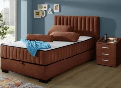 Boxspringbett mit Wendematratze und Bettkasten