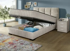 Boxspringbett mit Wendematratze und Bettkasten