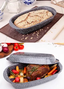 Brotbackset, 3-teilig, in Granit-Optik