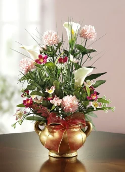 Calla-Gesteck im Topf