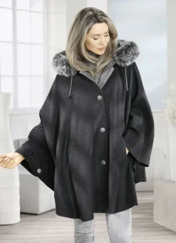 Cape mit Knopfleiste