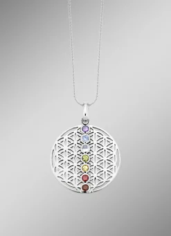 Chakra Anhänger aus Silber mit Edelsteinen