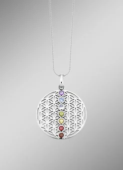Chakra Anhänger aus Silber mit Edelsteinen
