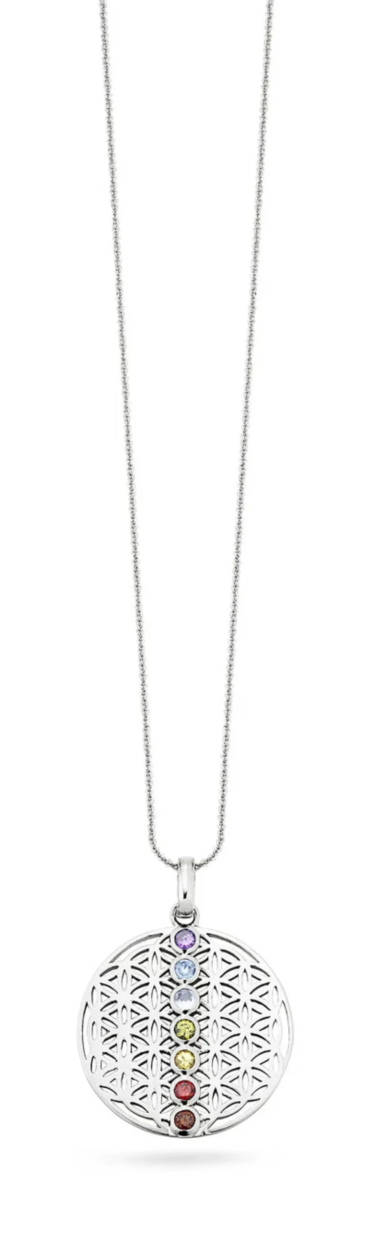 Chakra Anhänger aus Silber mit Edelsteinen