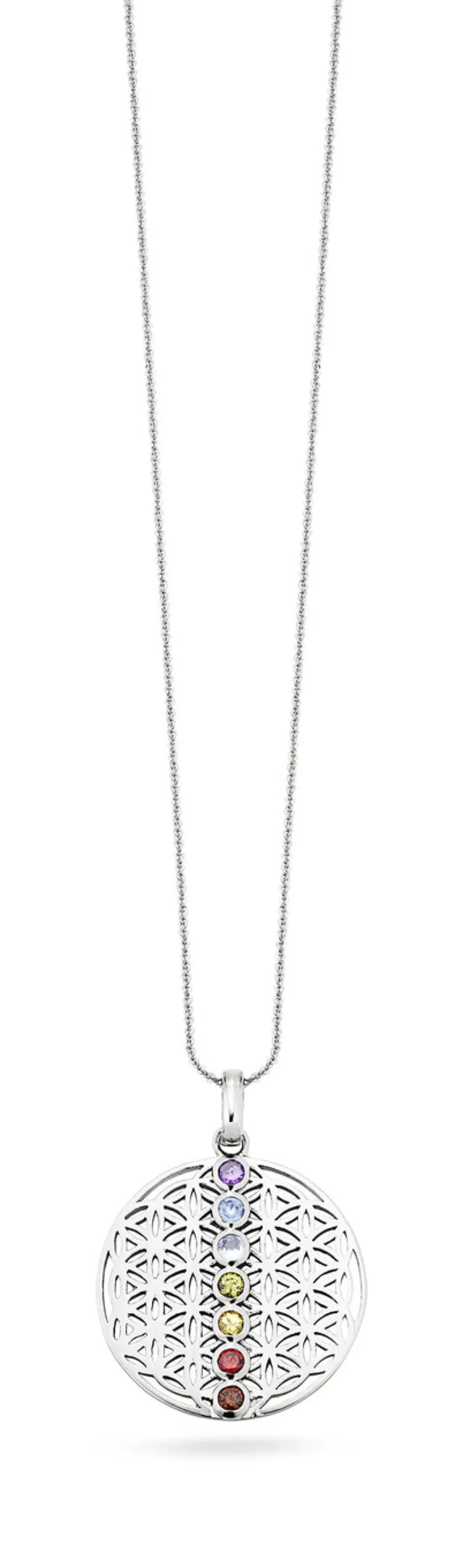 Chakra Anhänger aus Silber mit Edelsteinen