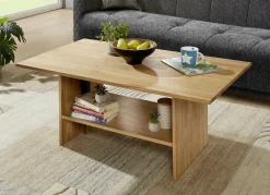 Couchtisch aus massivem, geöltem Eichenholz