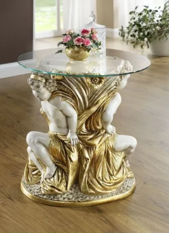 Couchtisch mit echter Blattgoldauflage