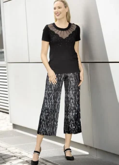 Culotte mit edlem Glanzdruck